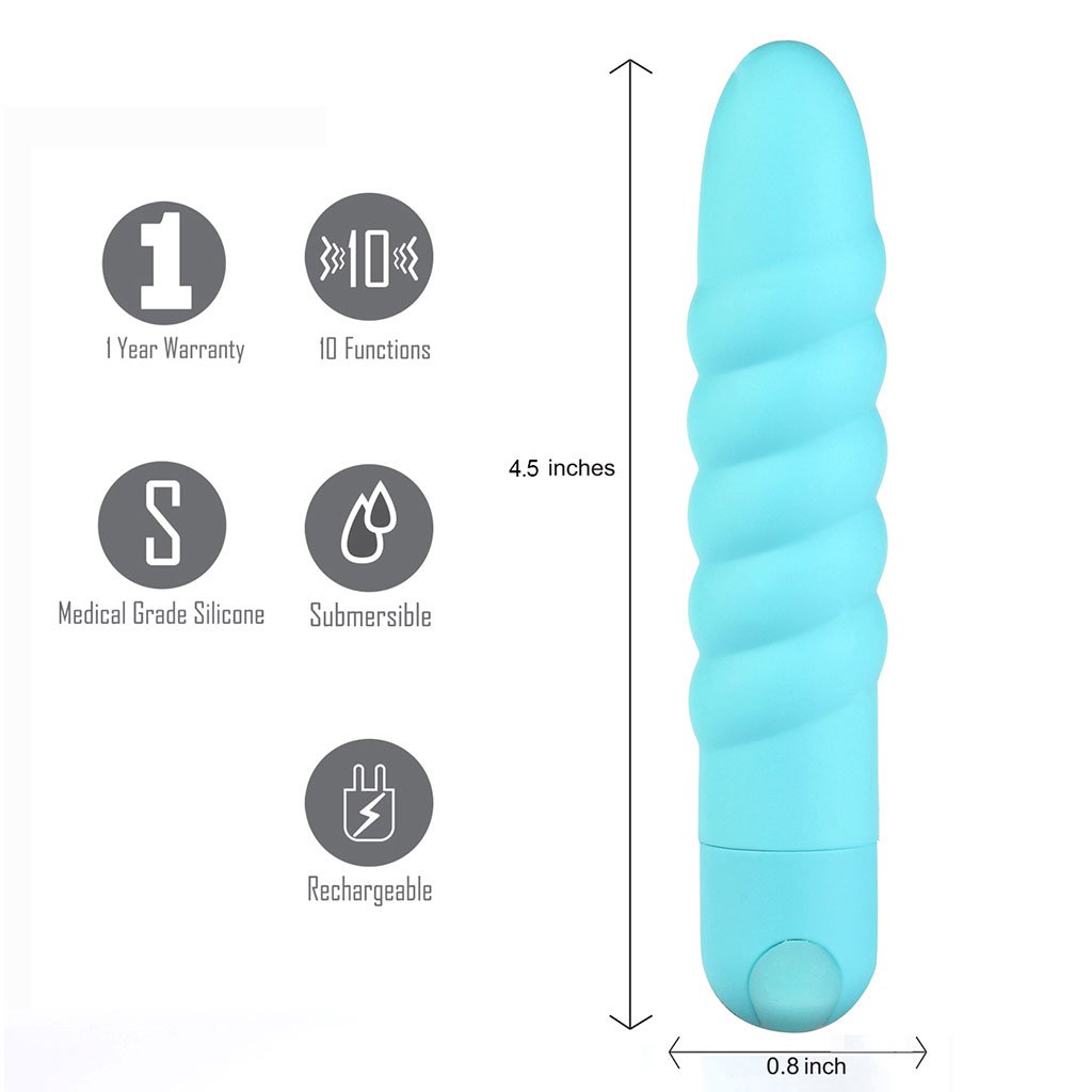 Ultimate Lola Rechargeable Twisty Bullet Vibrator Teal