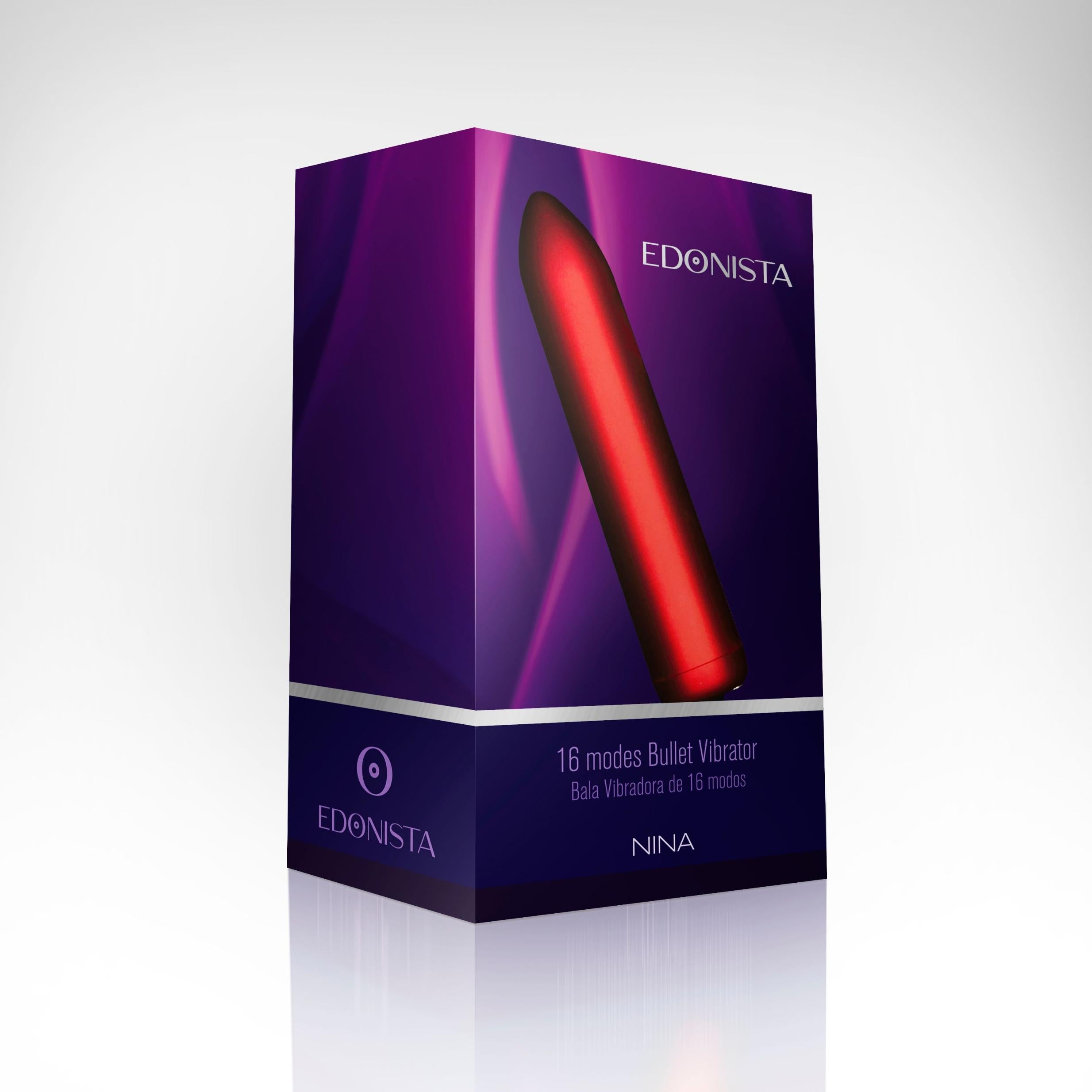 Ultra Edonista Nina Bullet Vibrator Red with 16 Modes