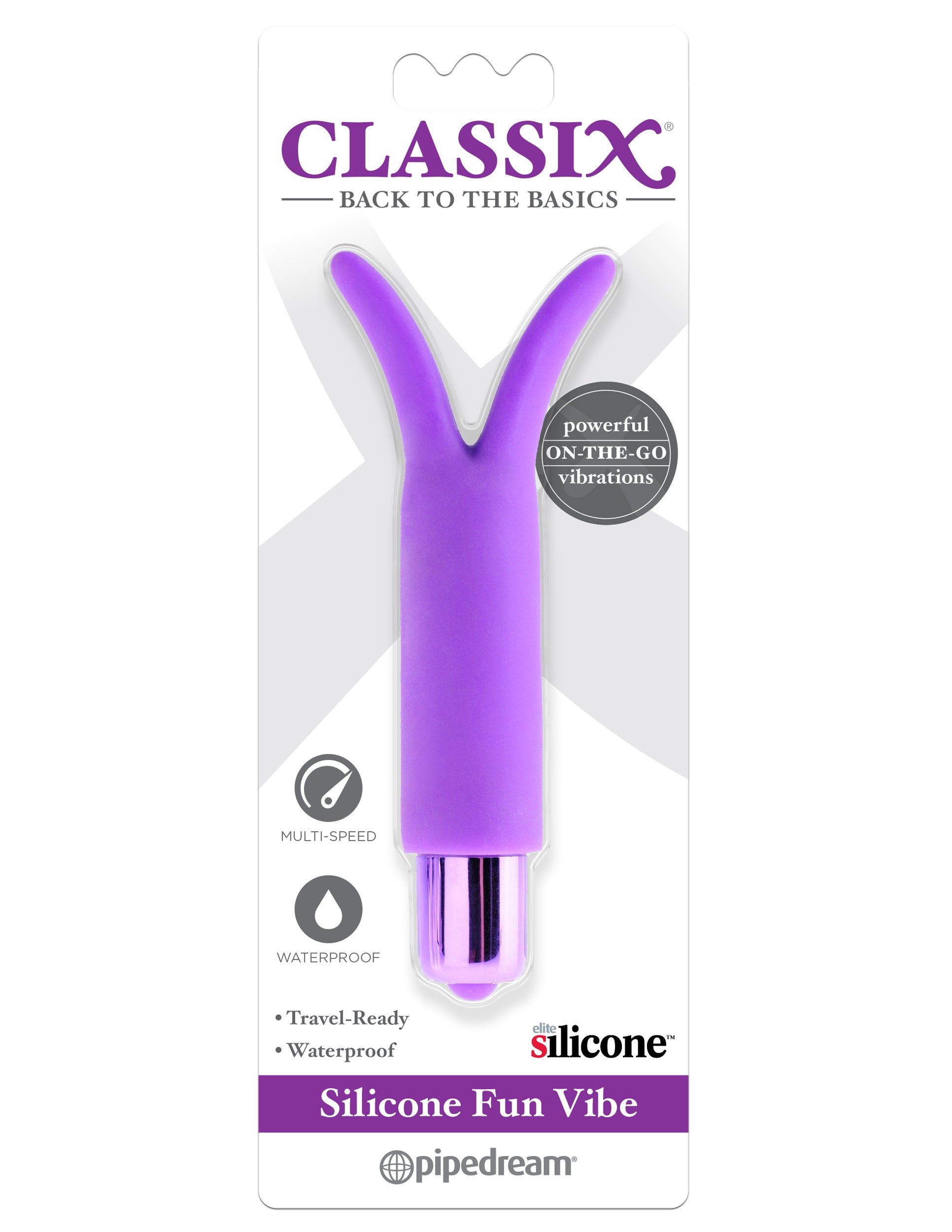 Ultra Smooth Silicone Fun Vibrator - Blue Purple