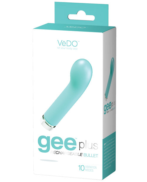 Vedo Gee Plus Rechargeable Vibrator - Tease Me Turquoise Tease Me Turquoise