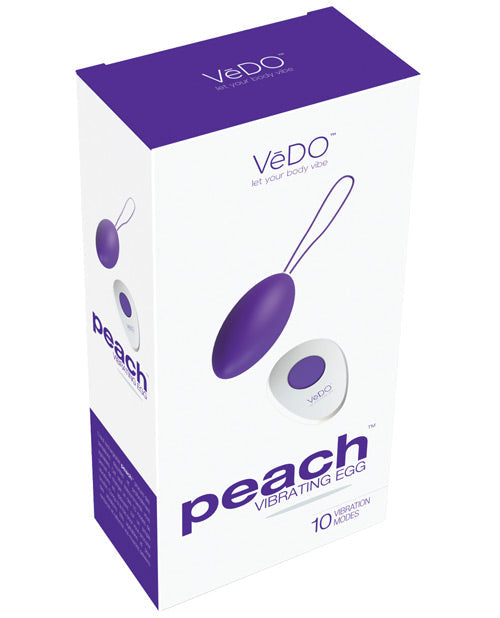 Vedo Peach Rechargeable Egg Vibe Into You Indigo