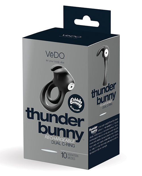 Vedo Thunder Rechargeable Dual Ring Black Pearl