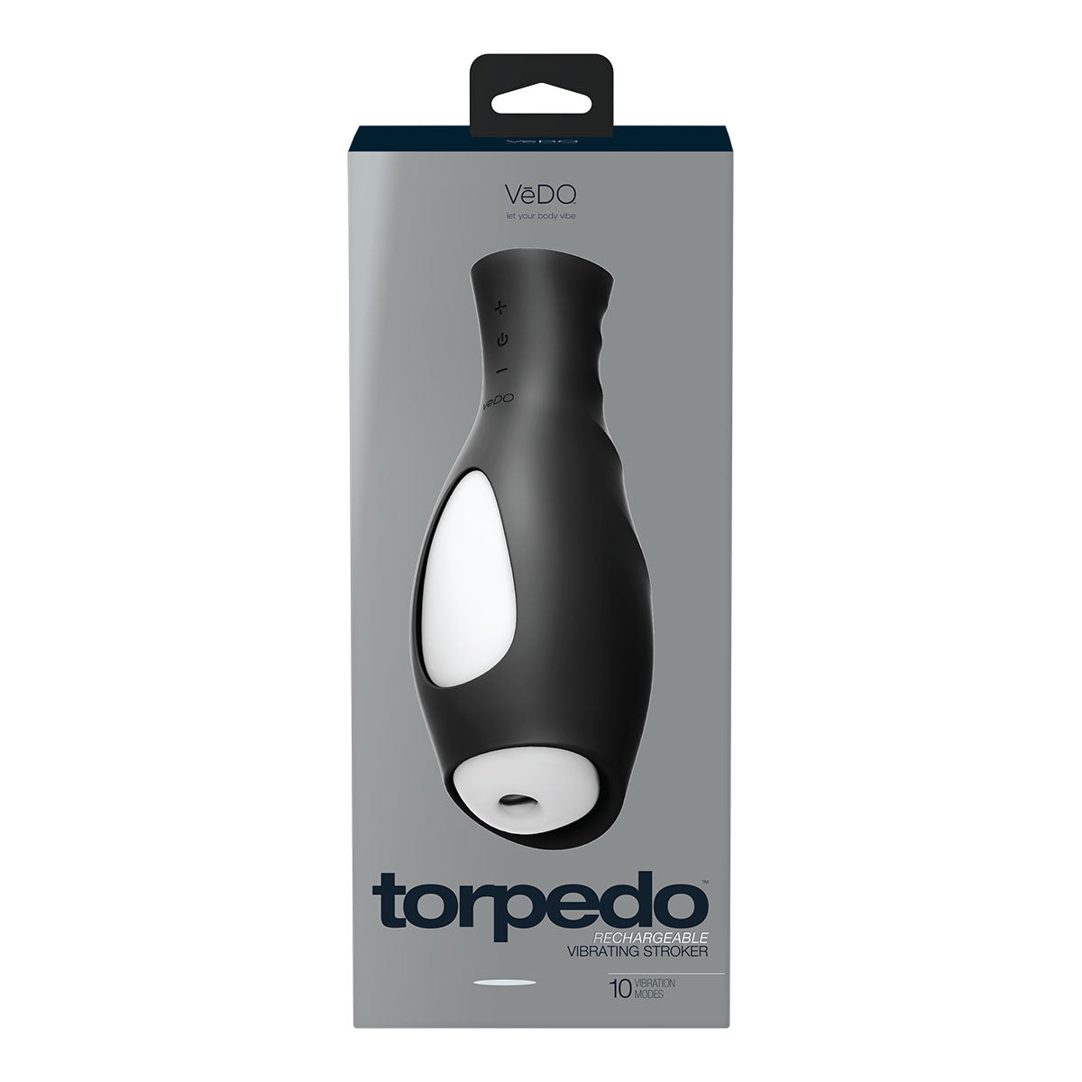 Vedo Torpedo Vibrating Rechargable Stroker - Just Black