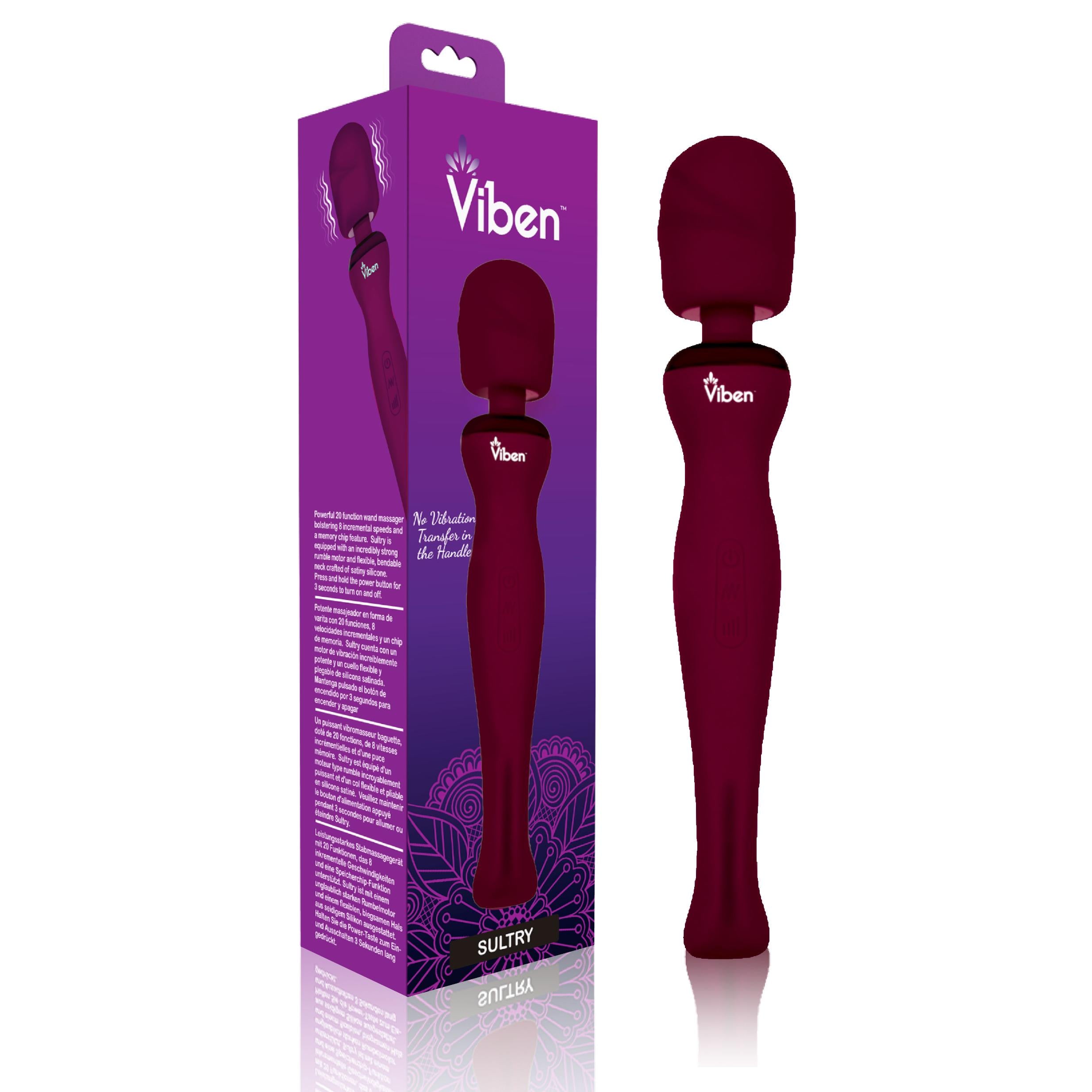 Viben Sultry Intense Handheld Wand Massager Ruby