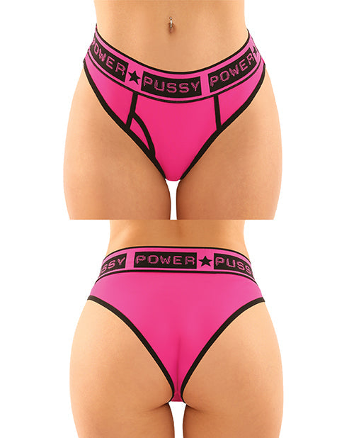 Vibes Buddy Pack Pussy Power Micro Brief & Lace Thong Pnk/blk Large/Extra Large