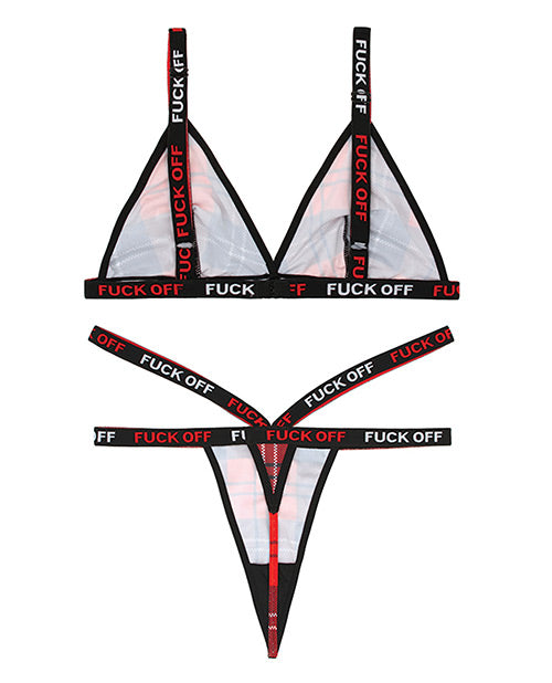 Vibes Fuck Off Bralette & Thong Set Large/xl L/xl