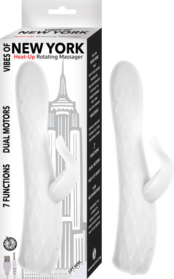 Vibes Of New York Heat-up Rotating Massager White