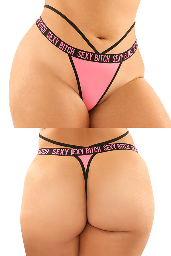 Vibes Sexy Bitch Panty & Thong 2pk