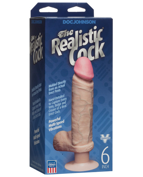 Vibrating Realistic Cock 6"