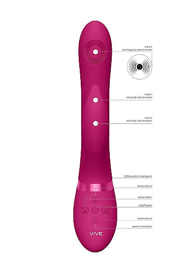 Vive Aimi Pulse Wave & G for G-Spot Stimulation Rabbit Pink