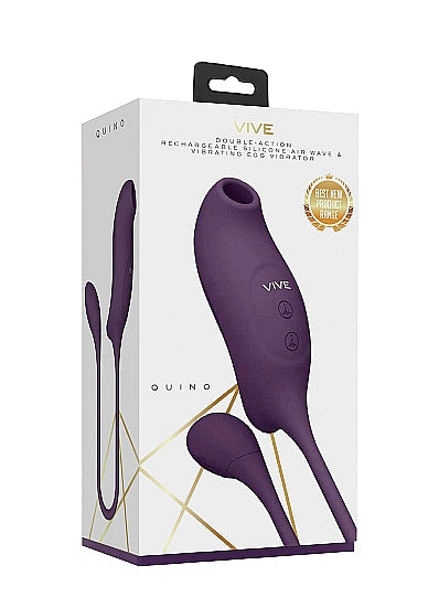 Vive Quino Air Wave/vibrating Egg Vibrator Purple