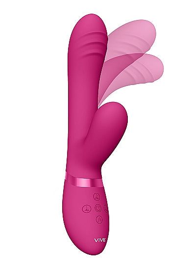 Vive Tani Pink Vibrator Finger Motion W/ Pulse Wave