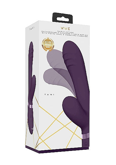Vive Tani Purple Vibrator Finger Motion W/ Pulse Wave