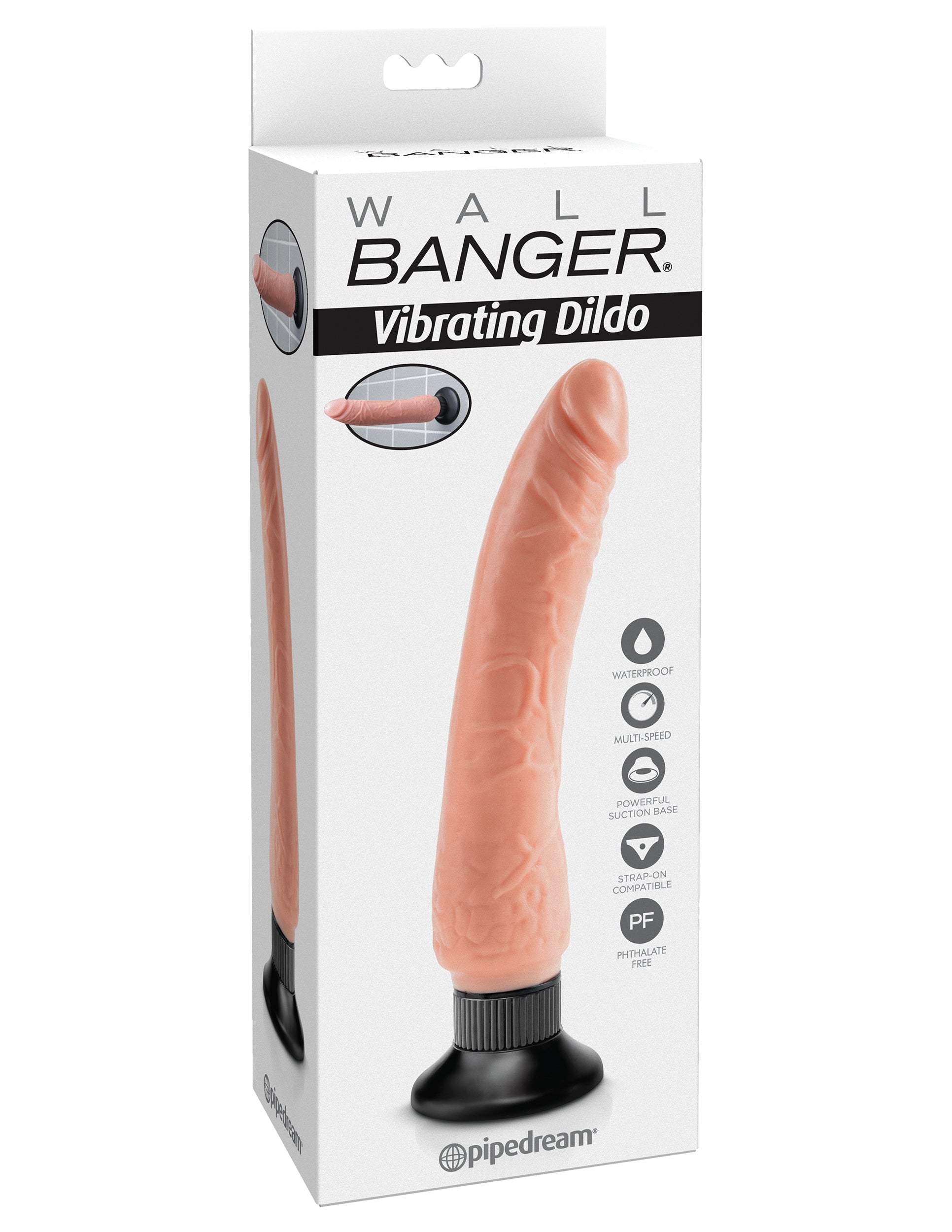 Wall Banger - Vibrating Dildo - Beige Flesh