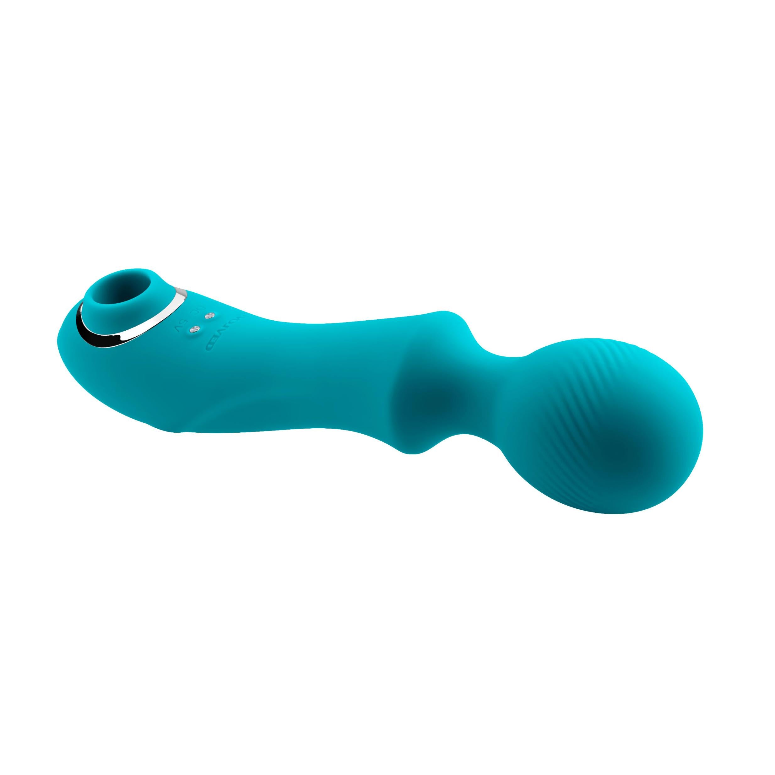 Wanderful Sucker Wand Massager/Vibrator - Teal