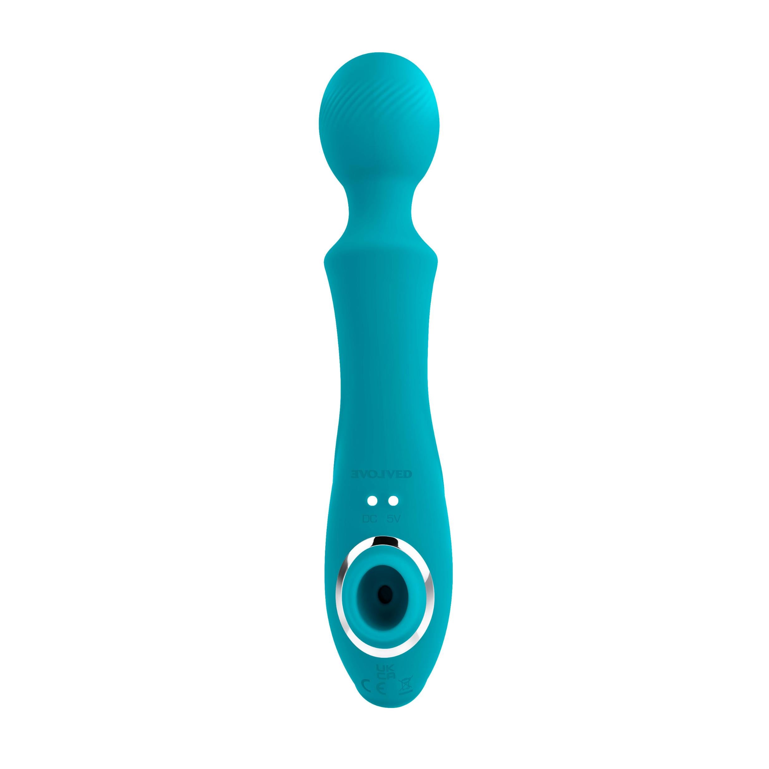 Wanderful Sucker Wand Massager/Vibrator - Teal