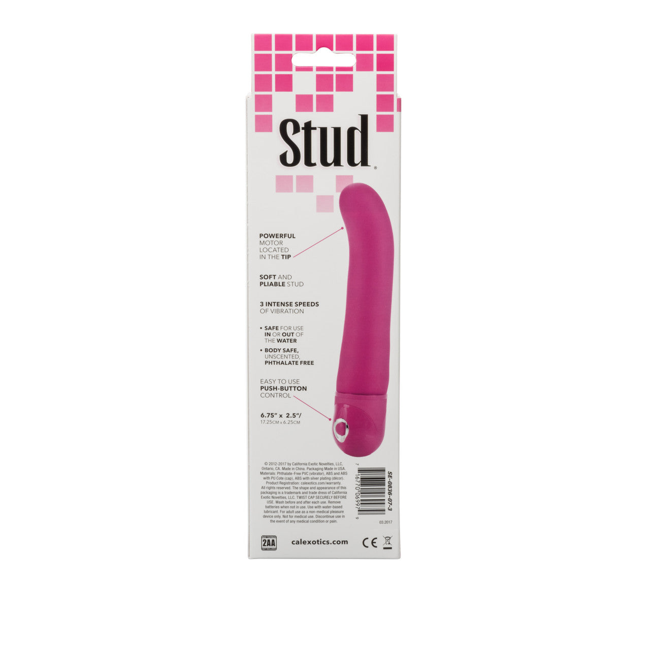 Waterproof Power Stud G for G-Spot Stimulation Vibrator Pink