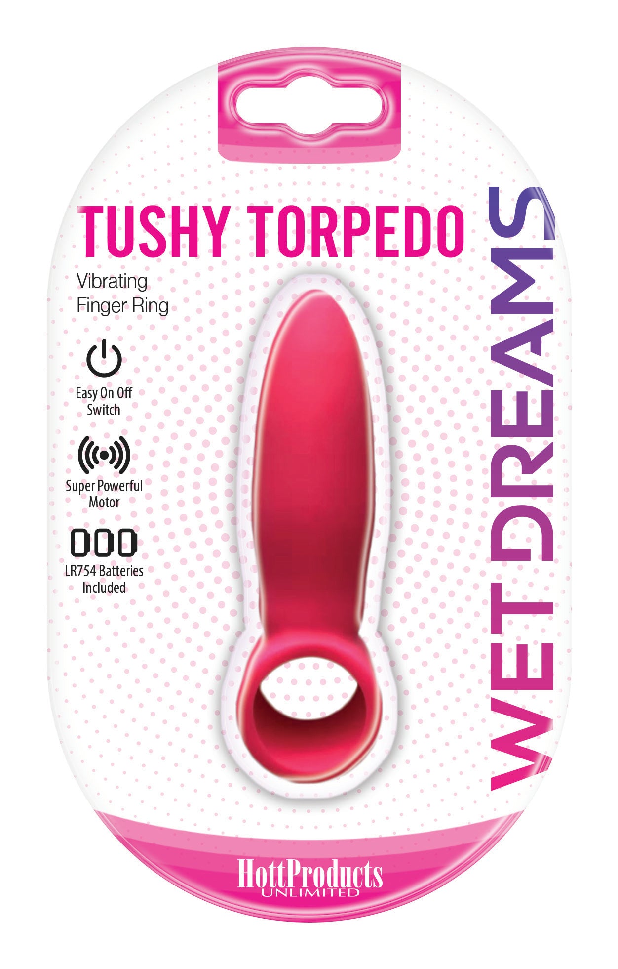 Wet Dreams Tushy Torpedo Vibrating Finger Ring W/ Turbo Motor