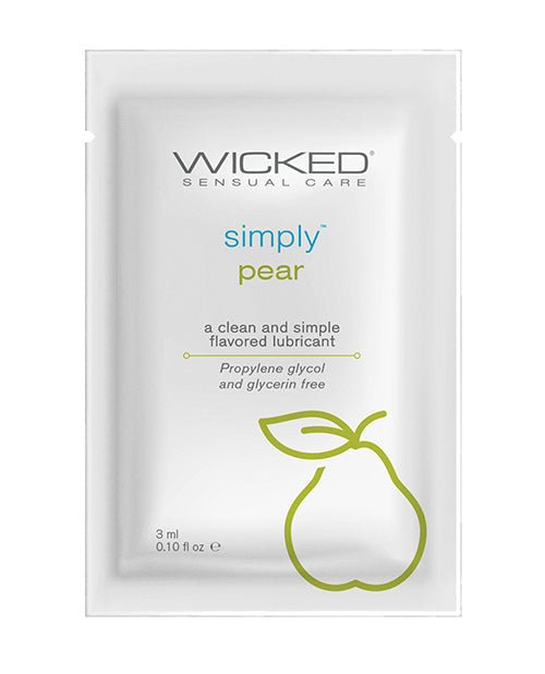 Wicked Sensual Care Simply Water Based Lubricant - .1 Oz Pear