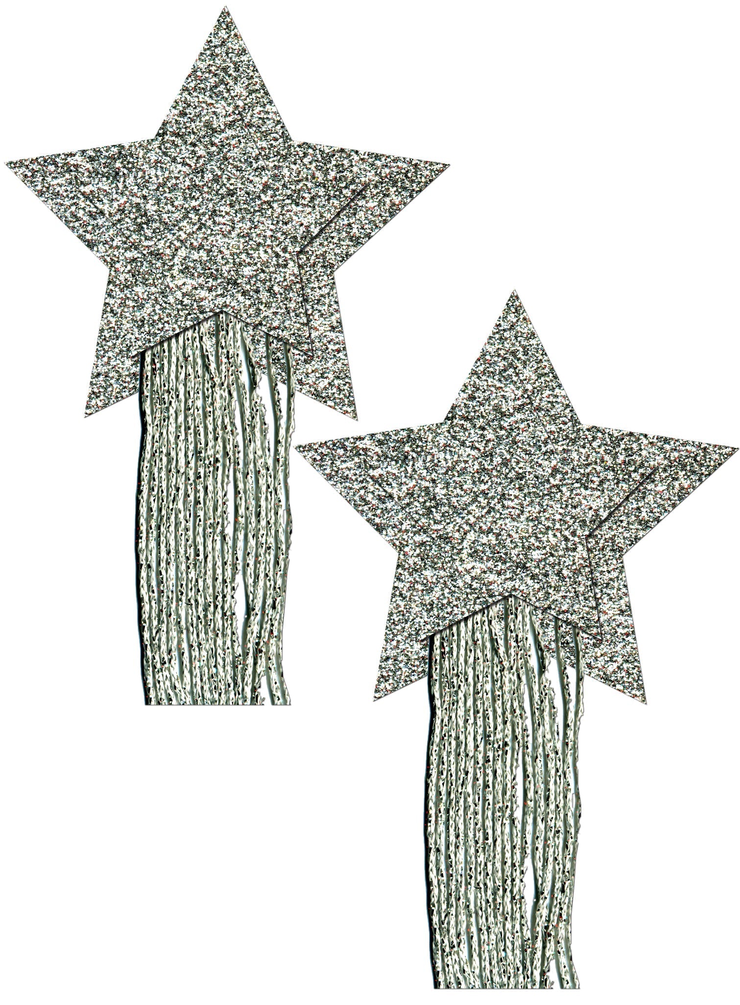 Wrinkle-Free Pastease Star Tassel in Black Silver