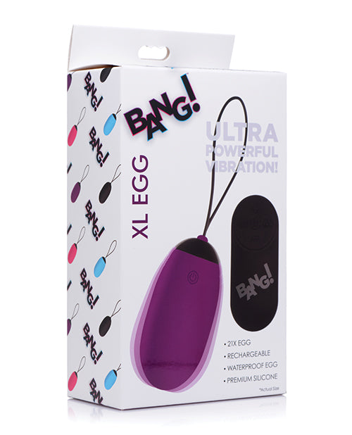XR Bang! XL Vibrating Egg - Ignite Your Pleasure! Purple