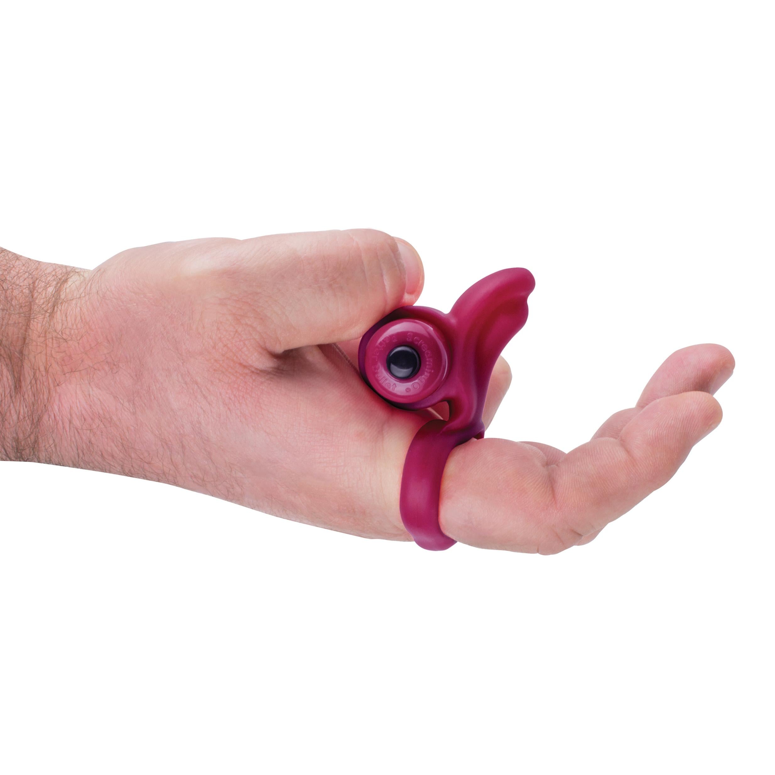 You-Turn Finger Vibrator by Bushman Products Merlot