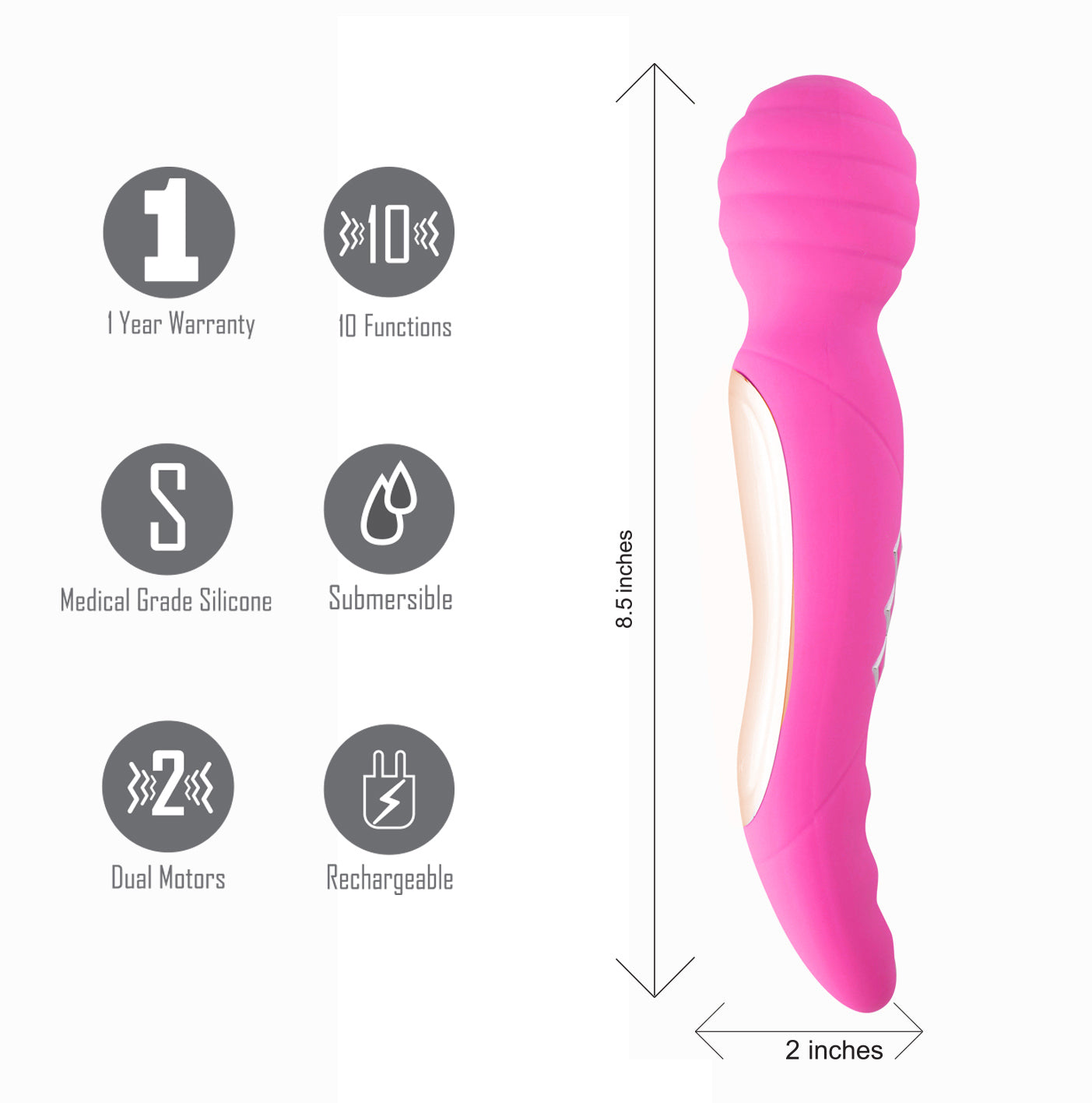 Zoe Twisty Dual Vibrating Pleasure Wand -