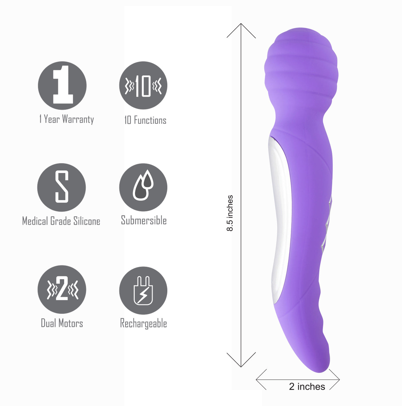 Zoe Twisty Dual Vibrating Pleasure Wand -