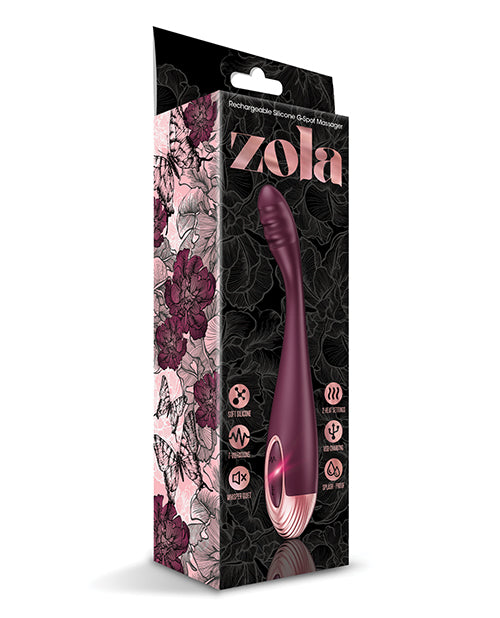 Zola Rechargeable Silicone G-Spot Massager - Burgundy/rose Gold