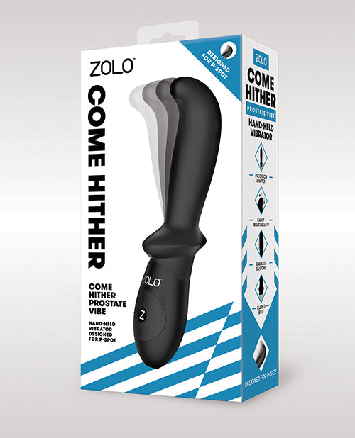 Zolo Come Hither Prostate Vibrator - Black