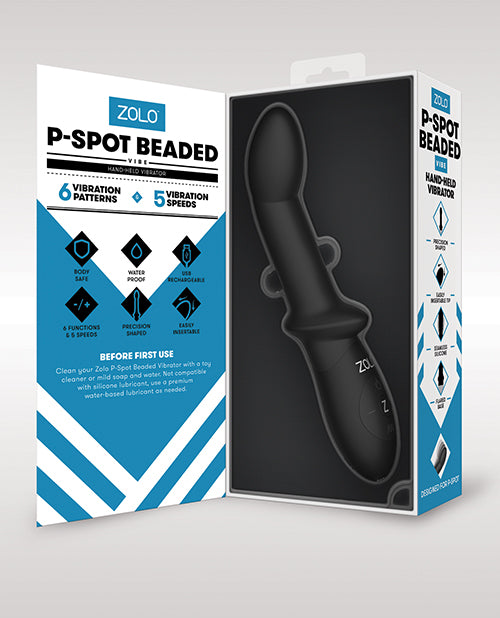 Zolo P Spot Beaded Vibrator - Black