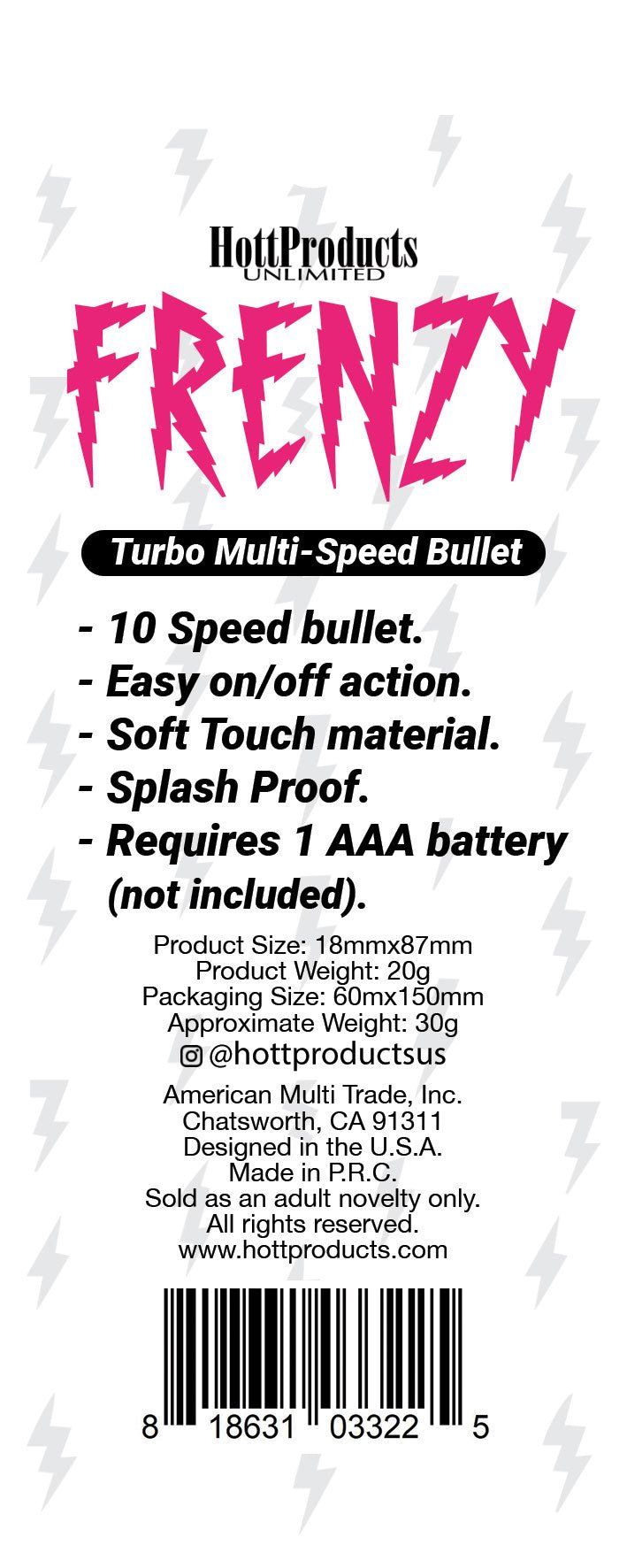 10-Speed Frenzy Power Bullet Vibrator