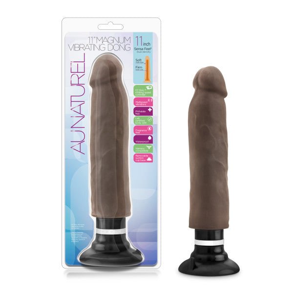 11" Sensa Feel Magnum Vibrating Dong - Blush Novelties