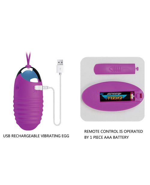 12 Function Remote Egg Vibrator - Pretty Love