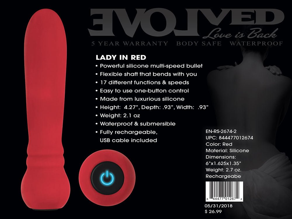 17-Function Luxurious Silicone Bullet - Lady in Red