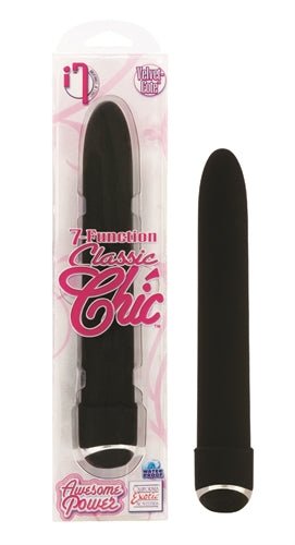 7 Function Classic Chic 6 Inches Vibrator - Black