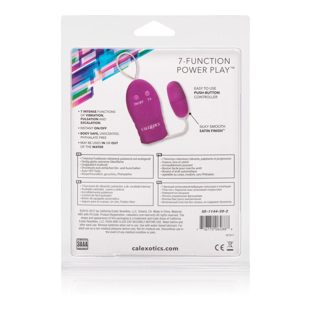 7-Function Power Play Bullet Vibrator - Pink