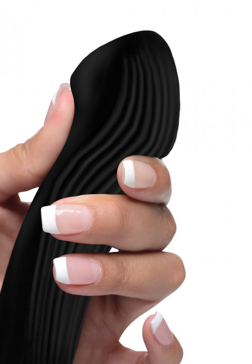 7x Bendable Silicone Rabbit Vibrator - Black