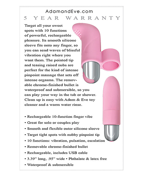 Adam & Eve Rechargeable Finger Vibrator - Evolved