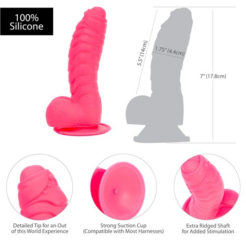 Addiction 100% Silicone Tom 7 Hot Pink