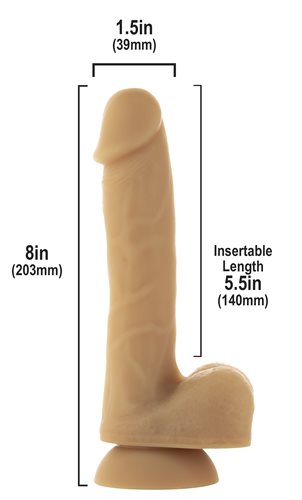 Addiction Andrew 8in Bendable Dong Caramel