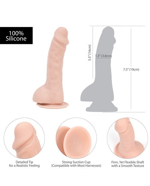 Addiction Brad 7.5" Dildo - Beige