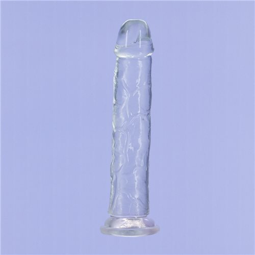 Addiction Crystal Vertical Dong Clear Tpe W/ Bullet Vibrator