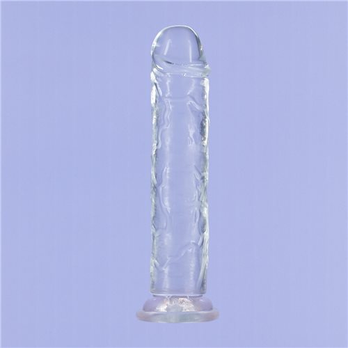 Addiction Crystal Vertical Dong Clear Tpe W/ Bullet Vibrator