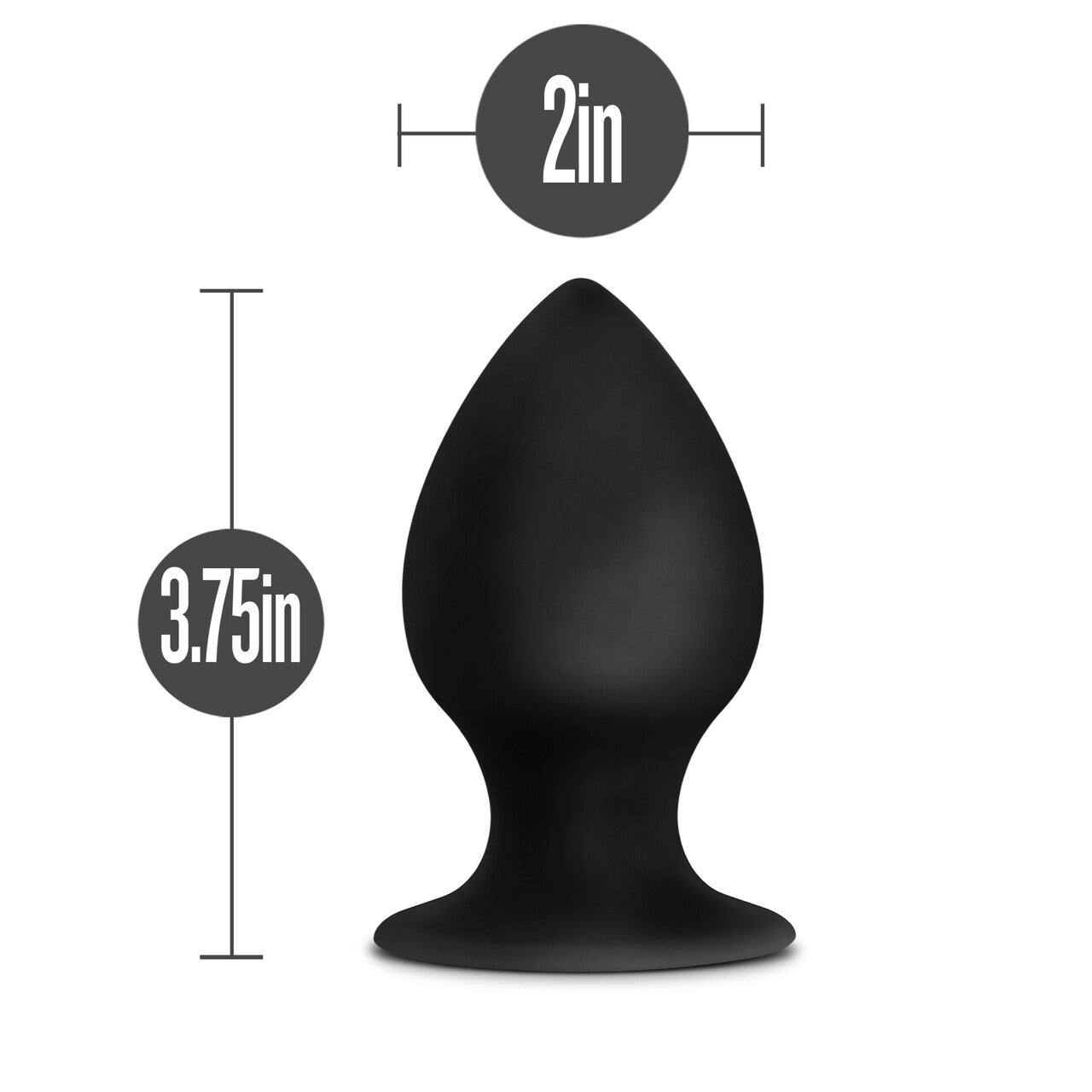 Anal Adventures Platinum Silicone Anal Stout Plug Black