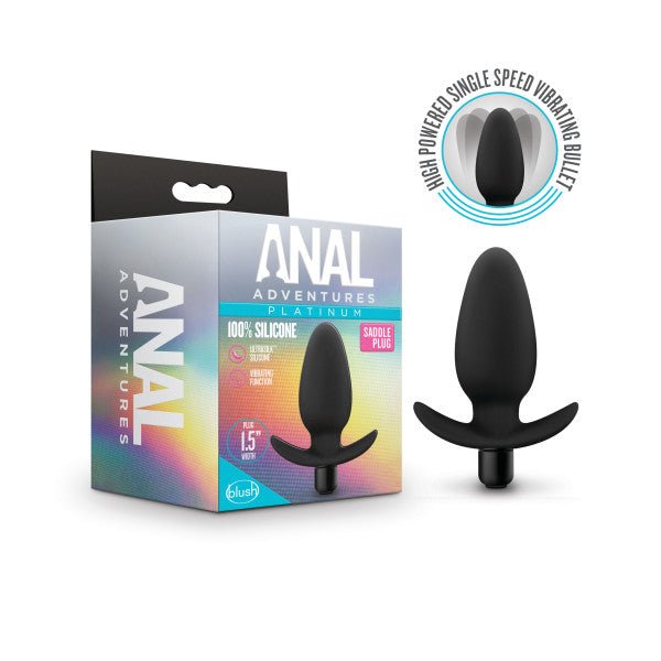 Anal Adventures Platinum Silicone Saddle Plug Black