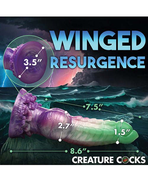 Aqua Phoenix Fantasy Dildo made of Silicone by Creature Cocks