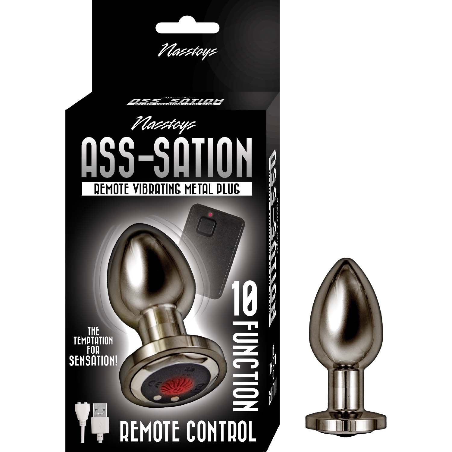 Ass-sation Remote Vibrating Metal Plug