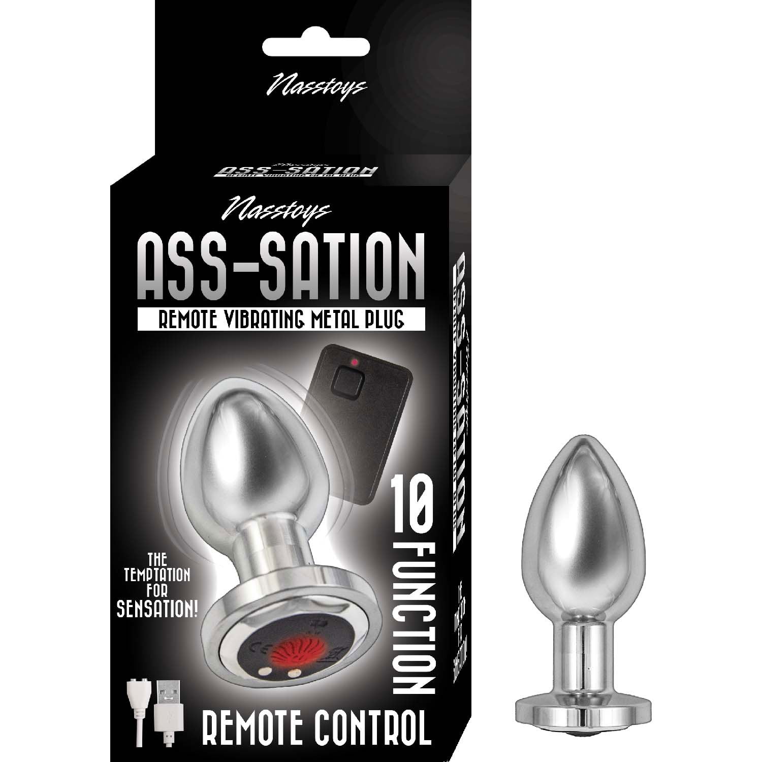 Ass-sation Remote Vibrating Metal Plug