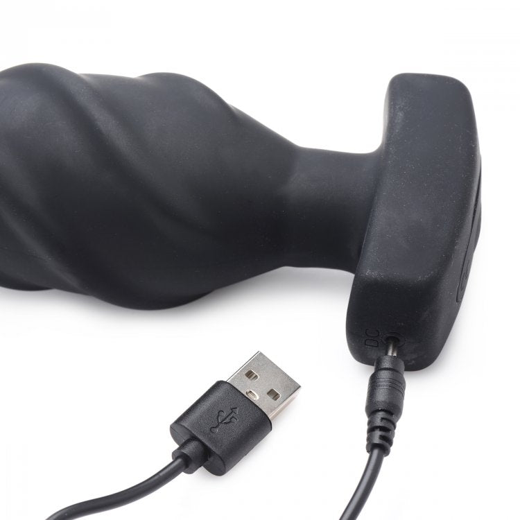 Ass Thumpers Swirled Vibr Anal Plug W/ Remote